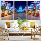 Disney Castle Wall Art | Large Magic Kingdom Canvas Artwork