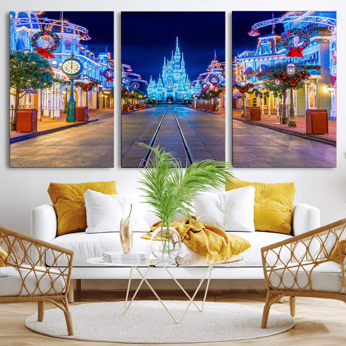 Disney Castle Wall Art | Large Magic Kingdom Canvas Artwork