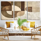 Wabi Sabi Geometric Wall Art | Abstract Modern Minimalist Canvas Print