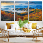 Autumn Mountains Wall Art, Vibrant Fall Foliage Landscape