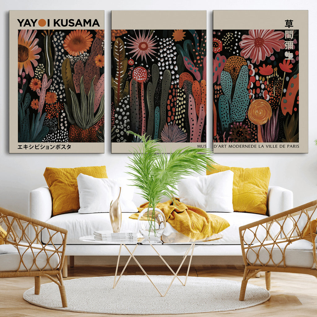 Modern Japanese Wall Art Canvas Print, Framed Abstract Mount Fuji Zen Landscape