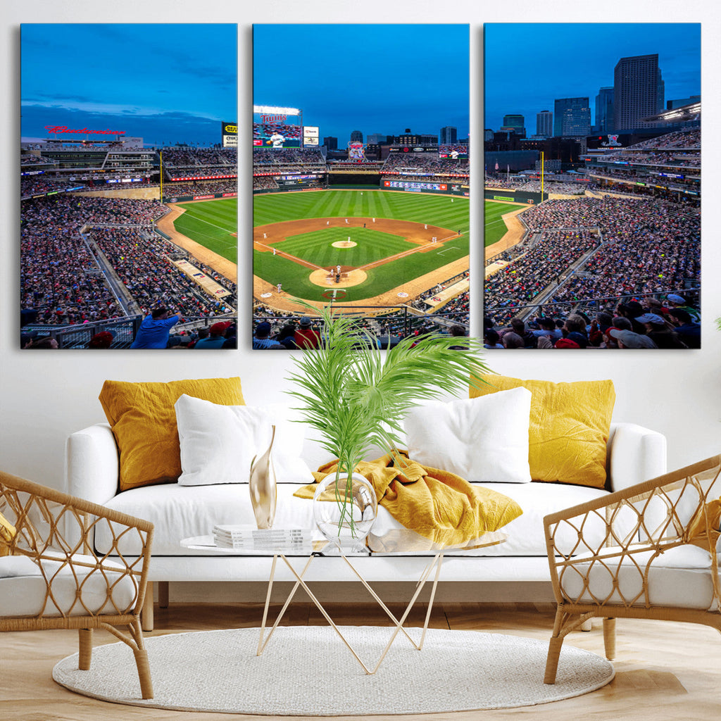 Target Field Stadium Wall Art Canvas Print, Minnesota Twins