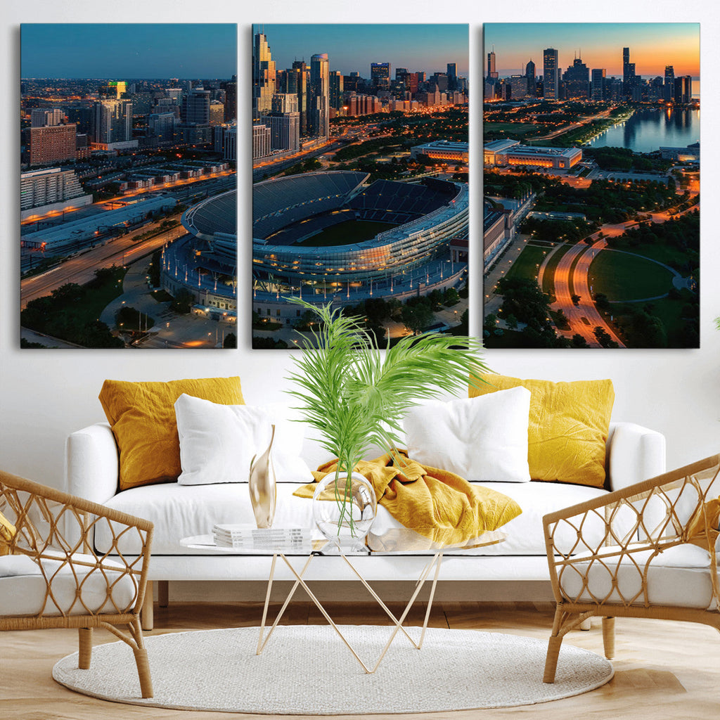 Chicago Bears Soldiers Field Wall Art Canvas Print