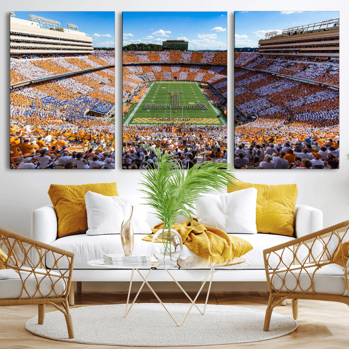 Tennessee Neyland Stadium Wall Art, Sports Arena Canvas, Framed and Ready to Hang