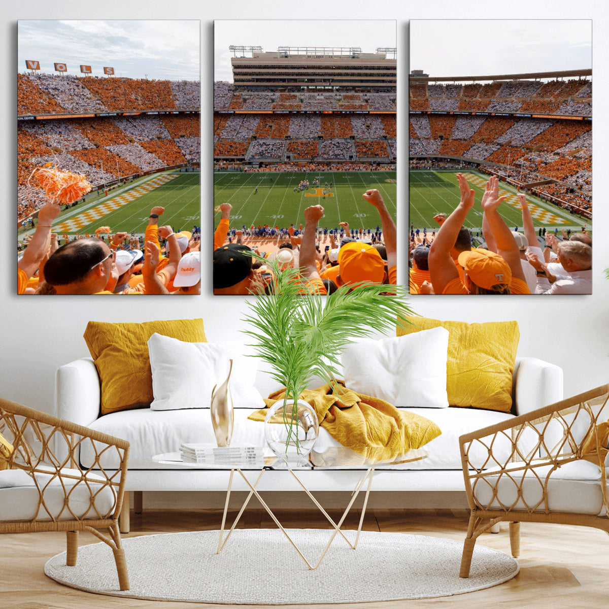 Tennessee Neyland Stadium Wall Art, Sports Arena Canvas, Home Bar Wall Decor