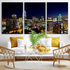 Atlanta Skyline Wall Art Canvas Print | Modern Cityscape