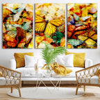 Butterfly Wall Art Canvas Print | Colorful Abstract Nature Artwork