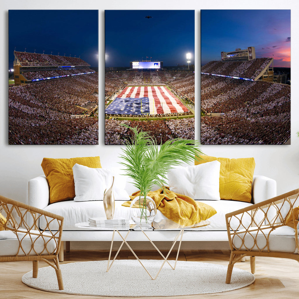 Oklahoma Sooners Memorial Stadium Wall Art Canvas Print