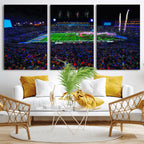 Ole Miss Rebels Vaught Hemingway Stadium Wall Art Canvas Print