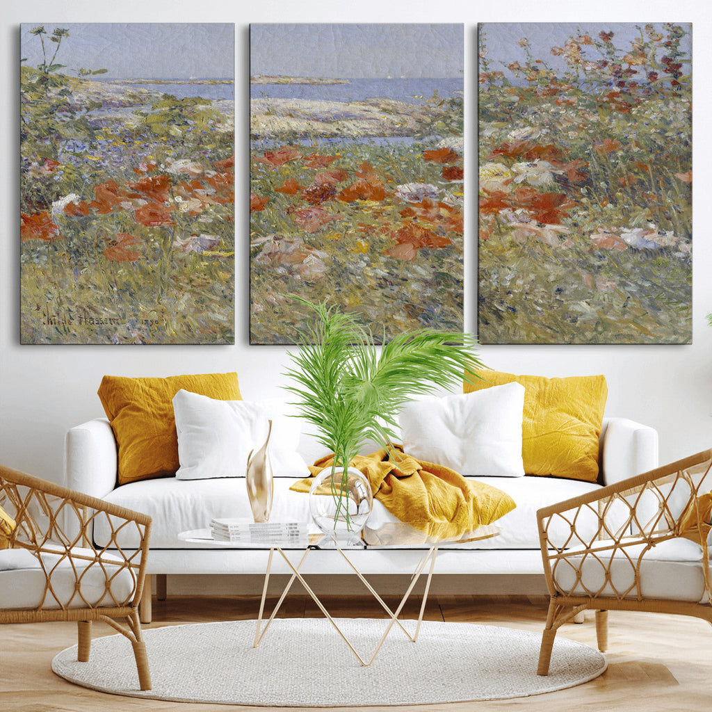 Childe Hassam Celia Thaxter Garden Canvas | 1890 American Impressionist Print