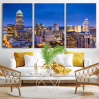 Charlotte Skyline Canvas Wall Art Print | North Carolina Cityscape