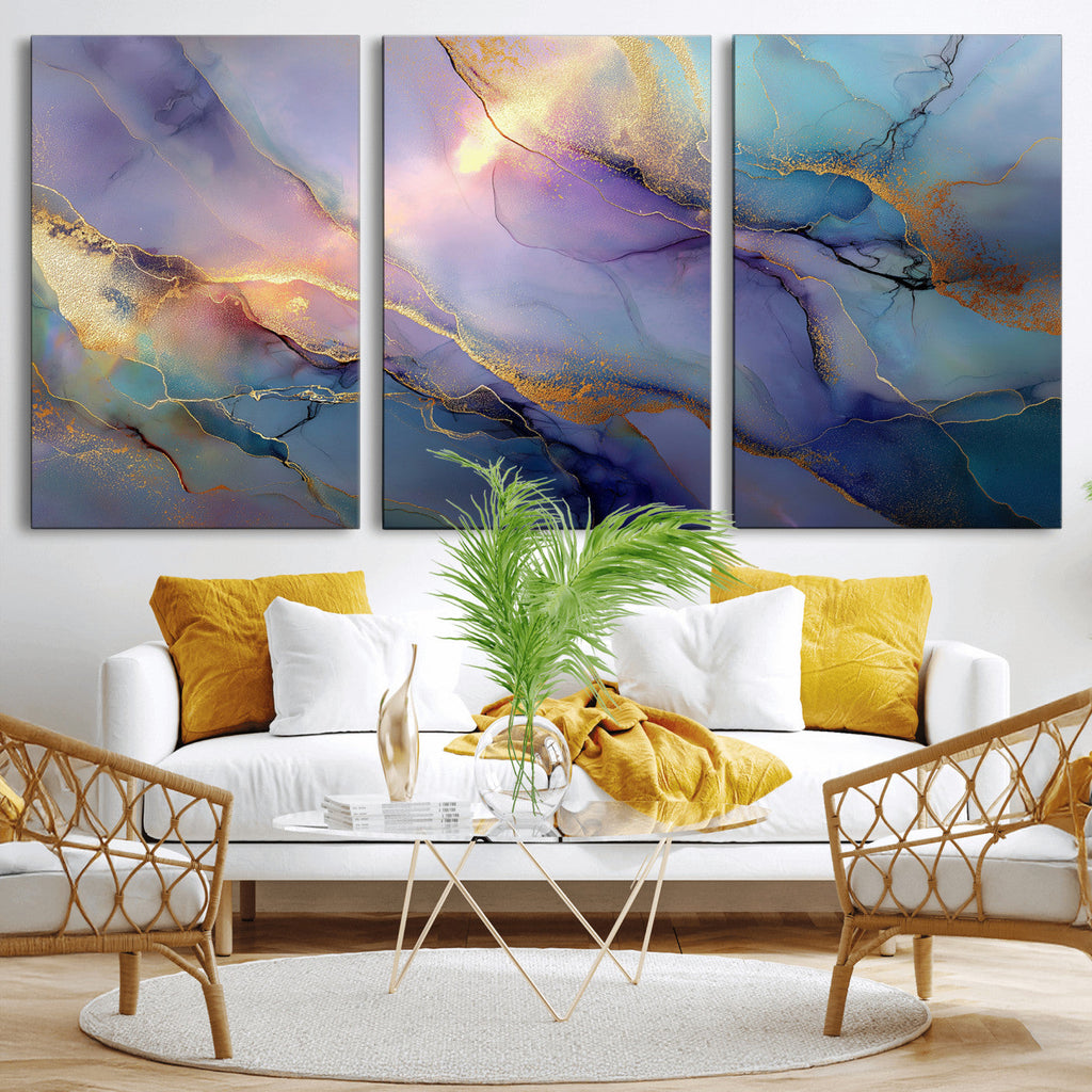 Colorful Abstract Canvas Wall Art Print, Vibrant Popup Color Art Print