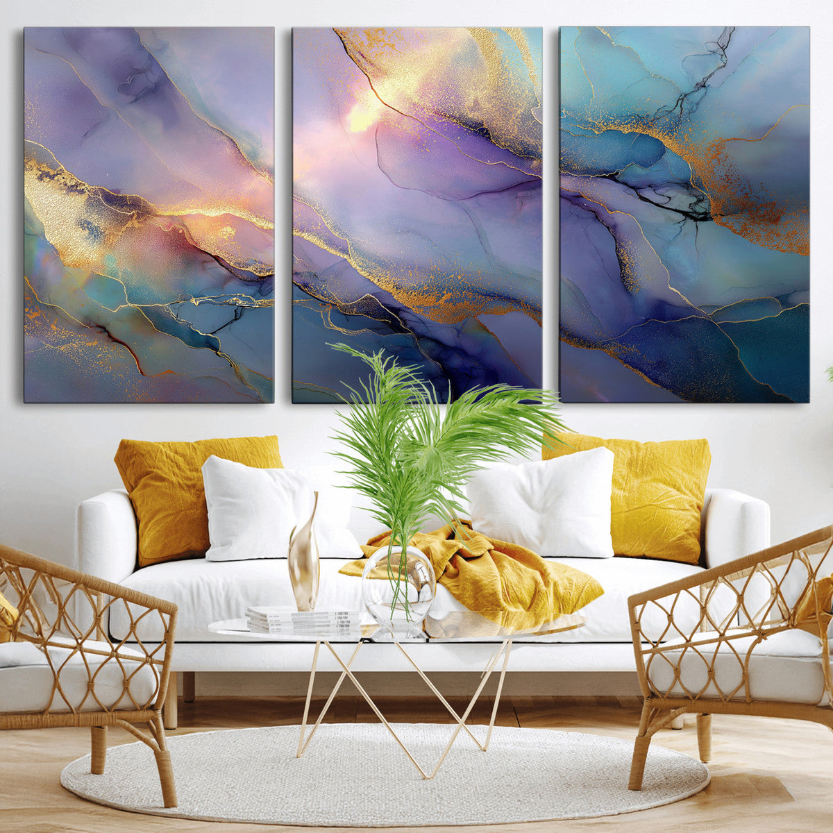 Colorful Abstract Canvas Wall Art Print, Vibrant Popup Color Art Print