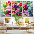 Oil Flower Abstract Canvas Print