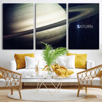 Framed Saturn Wall Art Canvas Print