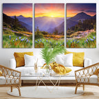 Mountain and Spring Wall Art Canvas Print