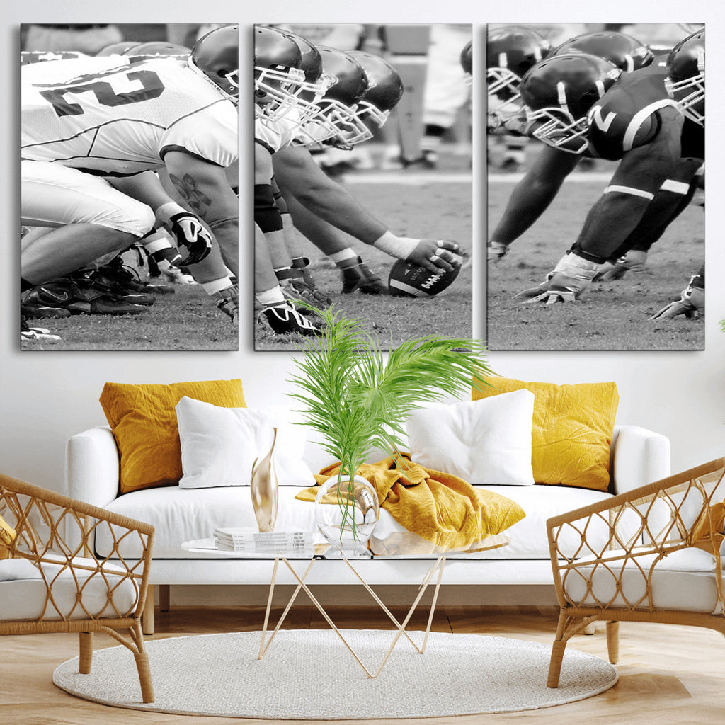 American Football Player Wall Art Canvas Print