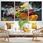 Kitchen Vegetables World Wall Art Canvas Print