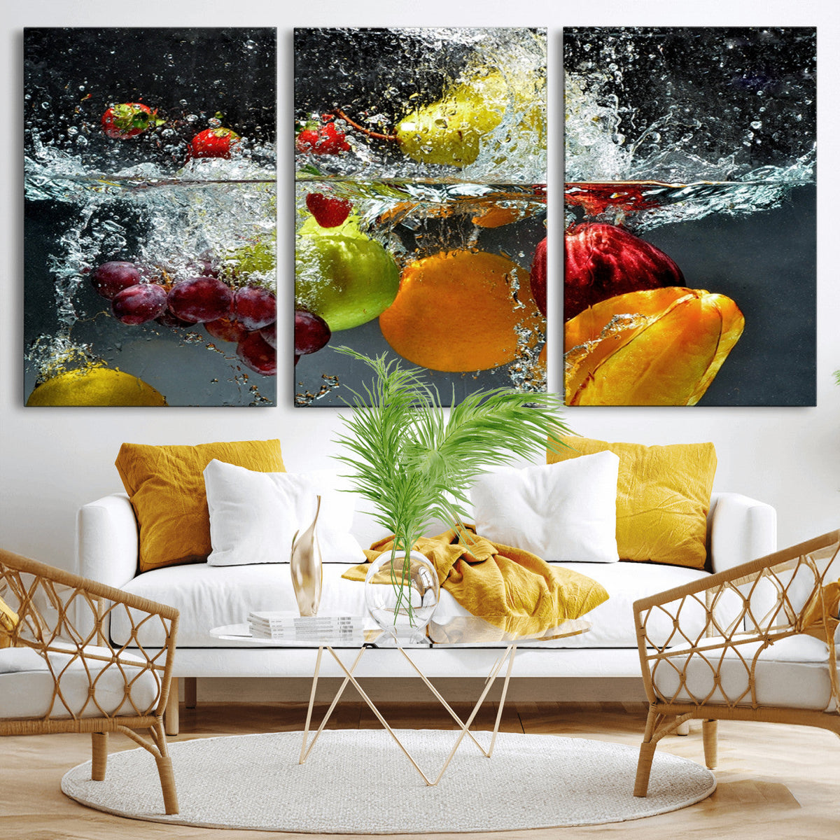 Kitchen Vegetables World Wall Art Canvas Print