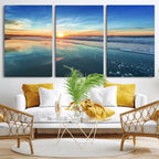 Blue Sky and Beach Wall Art Canvas Print