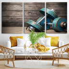 Dumbbell and Sport Wall Art Canvas Print