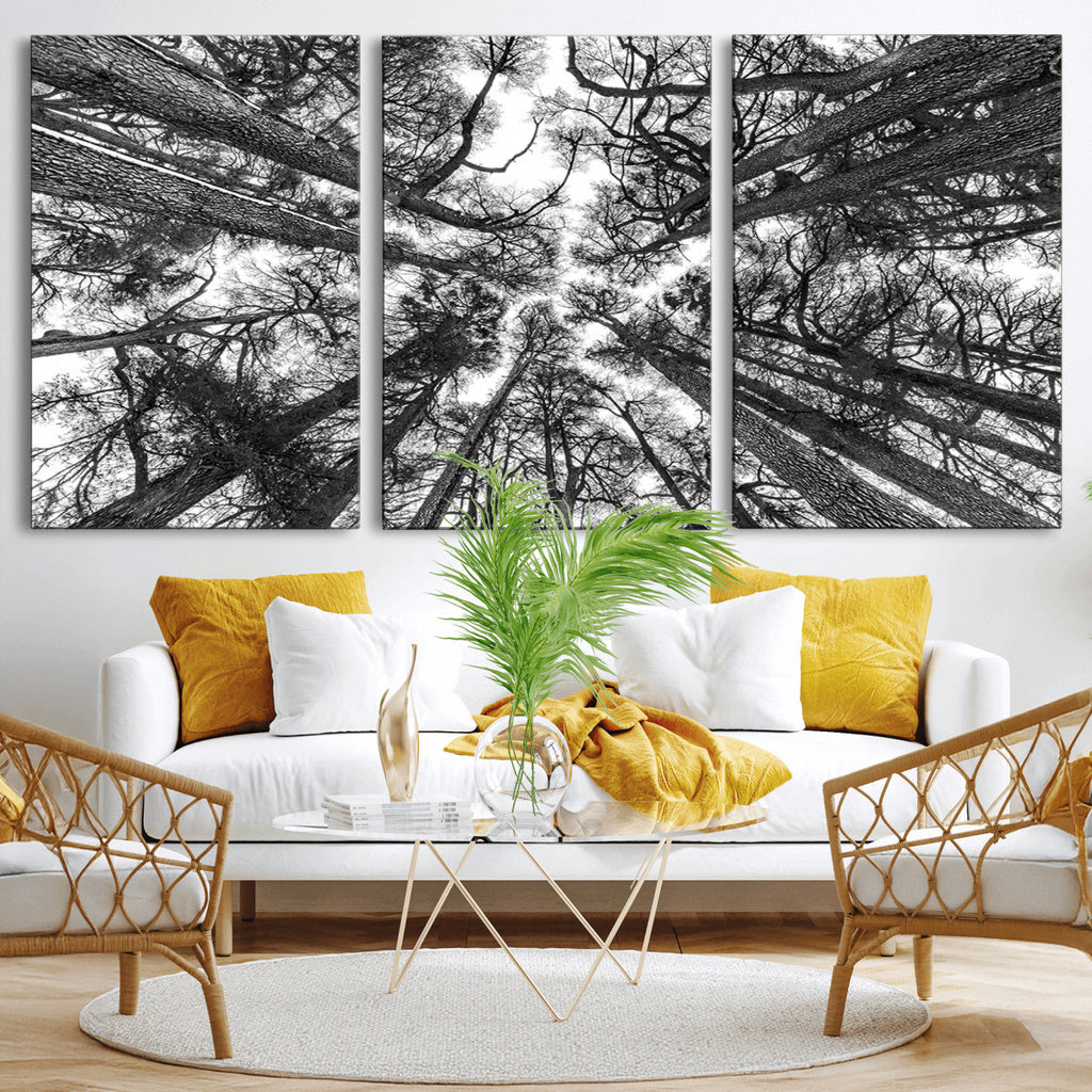 Trees Contemporary Art Canvas Print