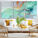 Colorful Marble Fluid Effect Canvas Wall Art Print