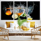 Kitchen Wall Art, Kitchen Fruits Art Canvas Print