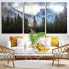 Half Dome Yosemite California Wall Art Canvas Print El Capitan