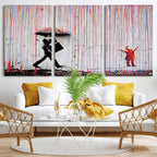 Banksy Wall Art Canvas Print | Framed Graffiti Street Art Picture