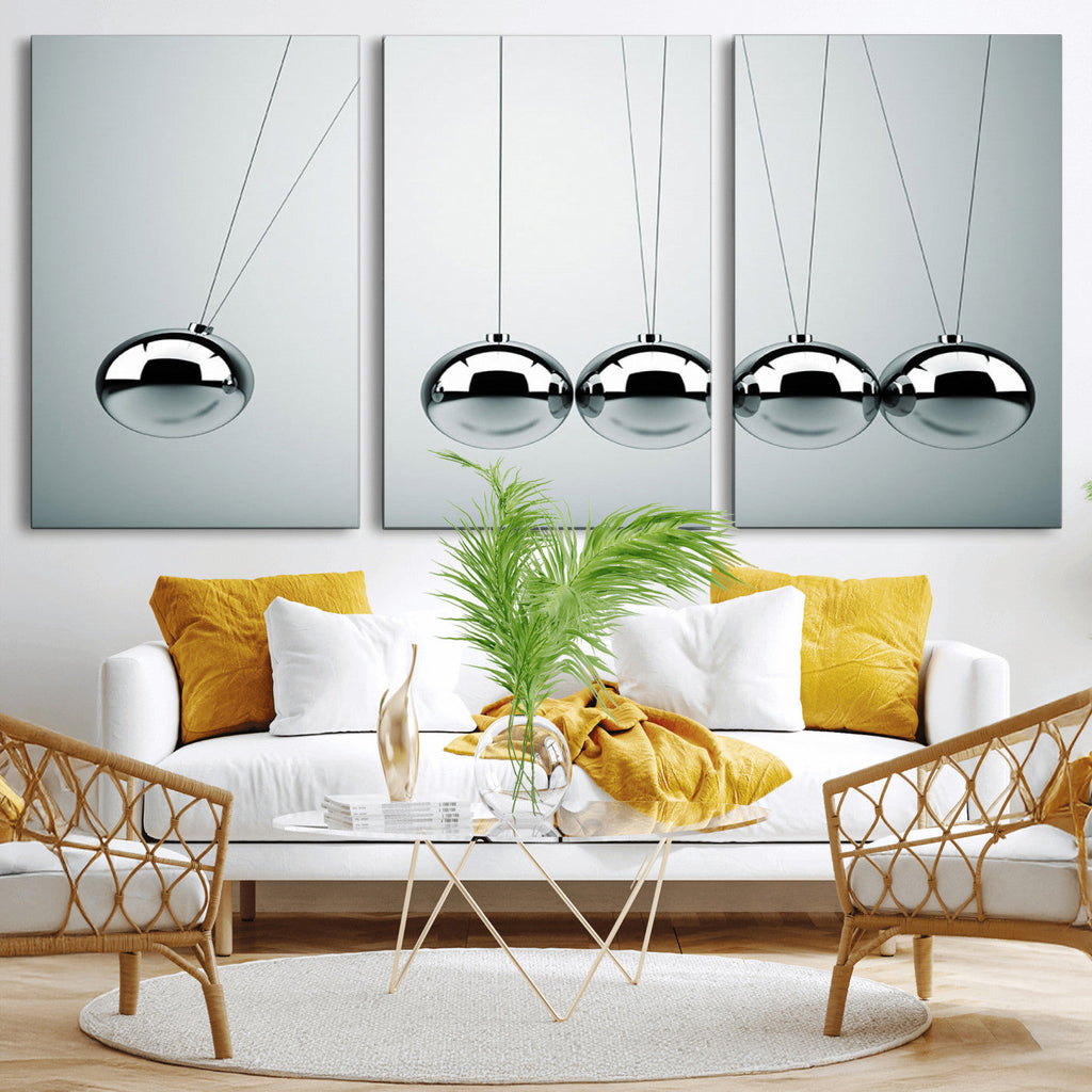 Newton's Cradle Wall Art Canvas Print | Framed Newton Cradle Wall Art