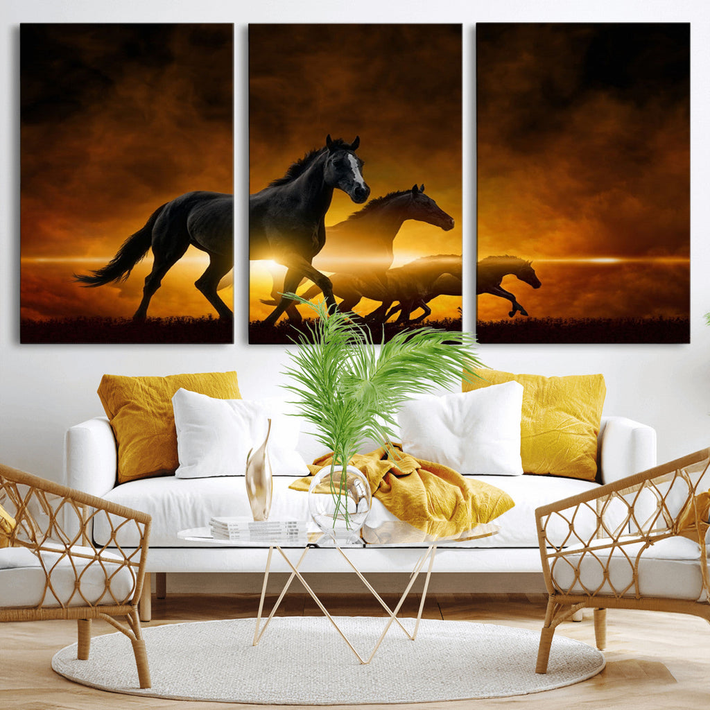 Horse Wall Art Canvas Print, Multi Panel Animal Canvas Print