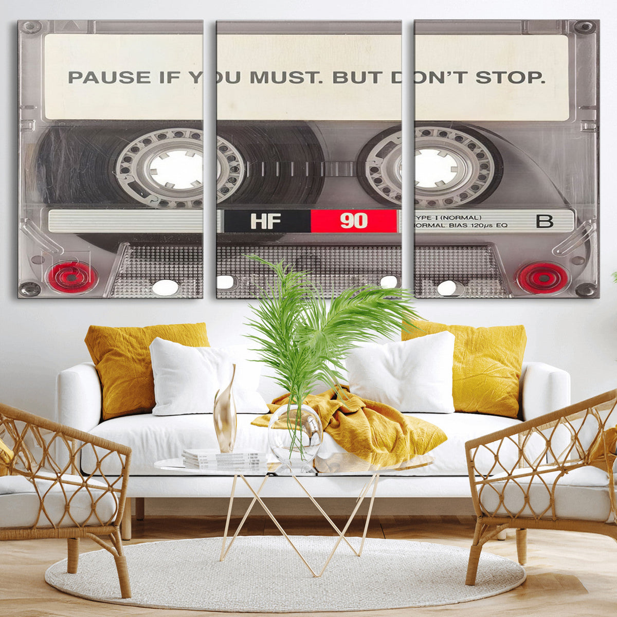 Music Cassette Iconic Wall Art Canvas Print
