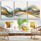 Abstract Wave Canvas Wall Art | Fluid Contemporary Elegance in Motion