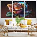 Abstract Rose Wall Art Canvas Print