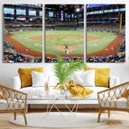 Texas Rangers Baseball Team Print, Arlington Globe Life Field Stadium Wall Art