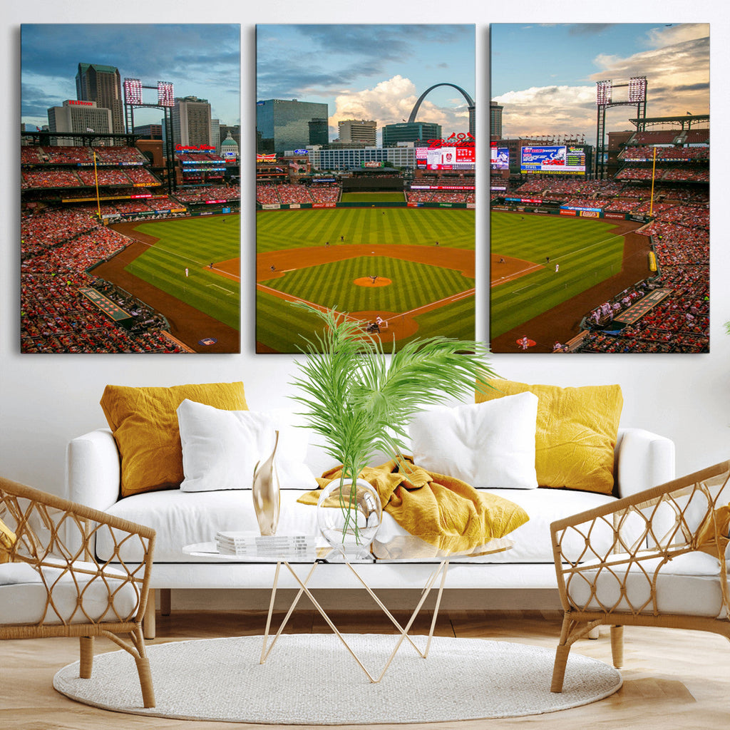 St. Louis Cardinals Baseball Team Print, Busch Stadium Wall Art, Framed and Ready to Hang