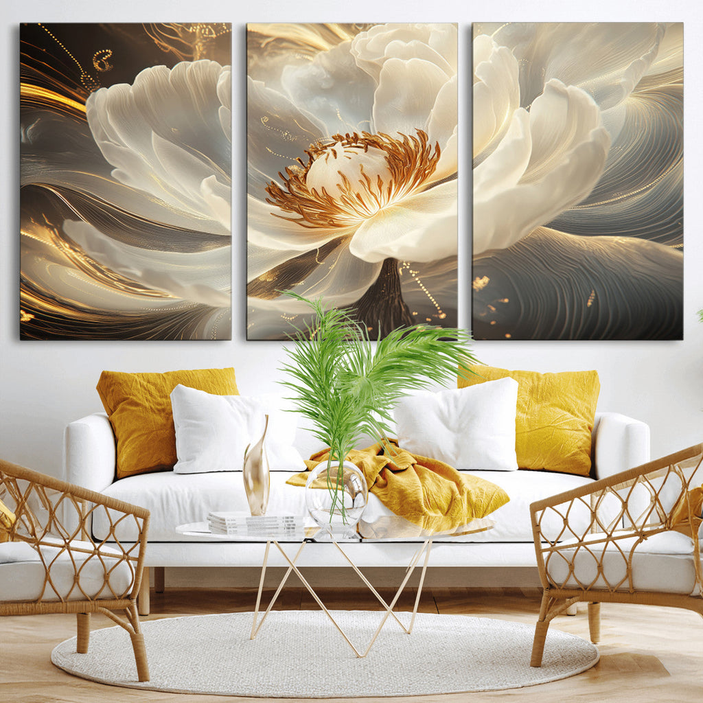 Abstract Floral Wall Art Canvas Print