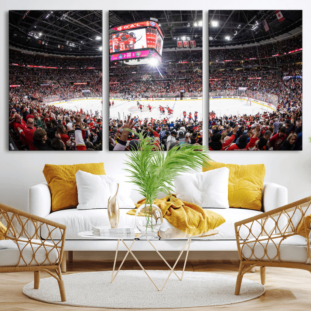 Amerant Bank Arena Wall Art Canvas Print, Hockey Arena