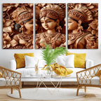 Indian Woman Statue Wall Art Canvas Print