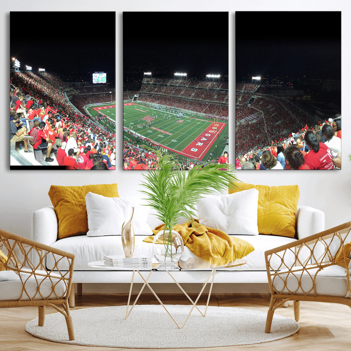 Houston Cougars Football Team Print, Houston TDECU Stadium
