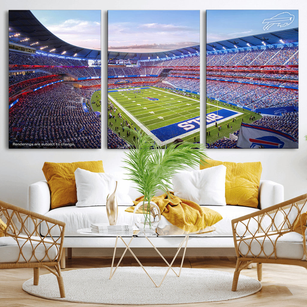 Buffalo Bills Football Team Print Canvas, Buffalo Highmark Stadium