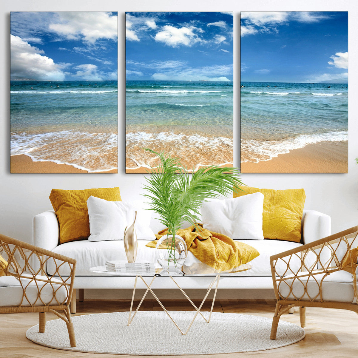 Sea View From the Beach Canvas Print