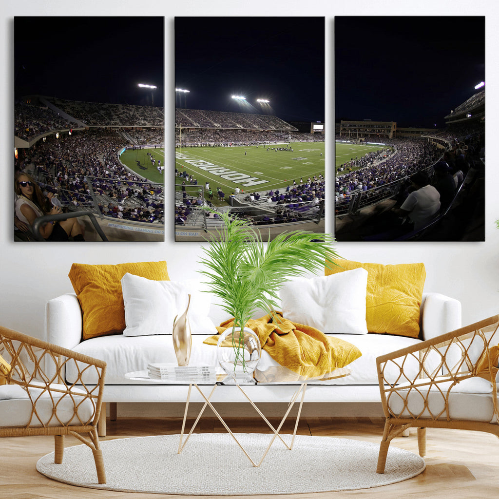 TCU Horned Frogs Football Team Print, Fort Worth Amon G. Carter Stadium