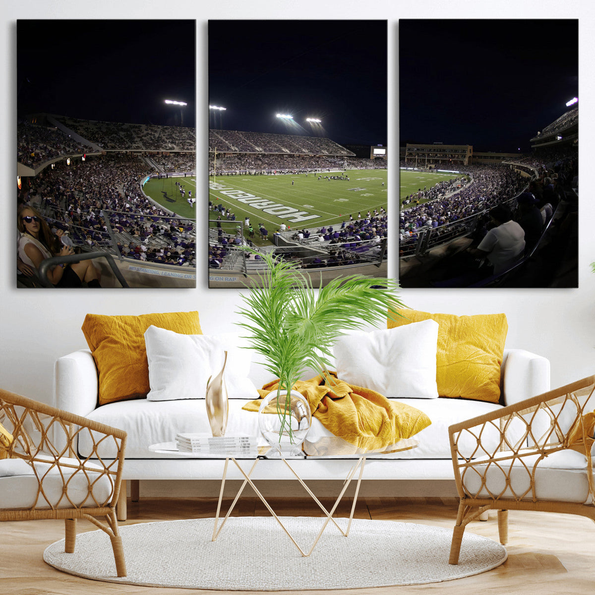 TCU Horned Frogs Football Team Print, Fort Worth Amon G. Carter Stadium