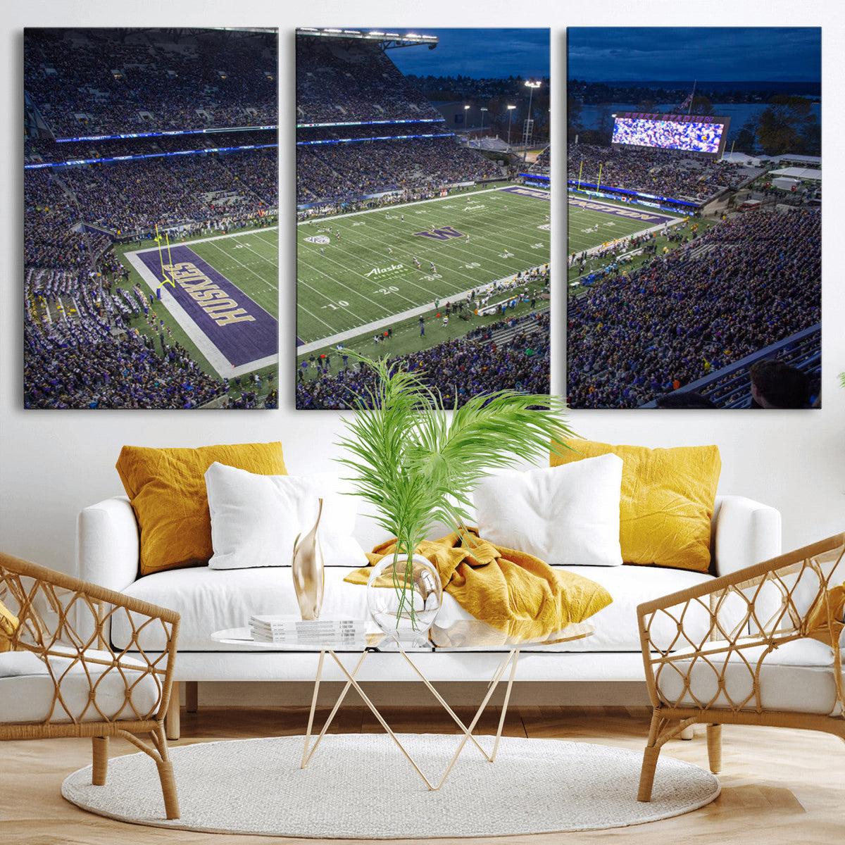 The University of Washington Huskies Football Team Print, Framed and Ready to Hang