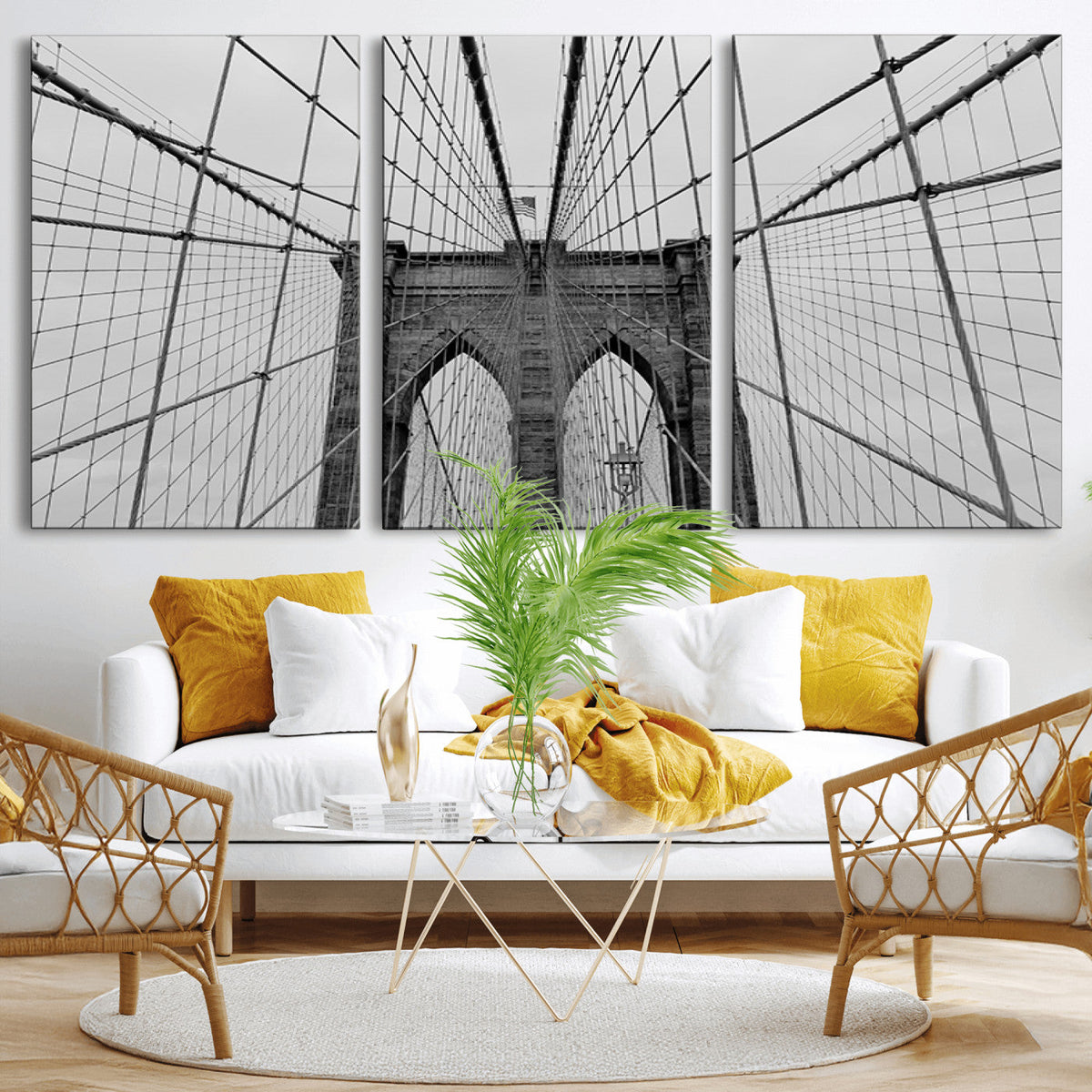 Large Brooklyn Bridge Wall Art Canvas Print