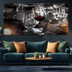 Red Wine and Glass Canvas Print
