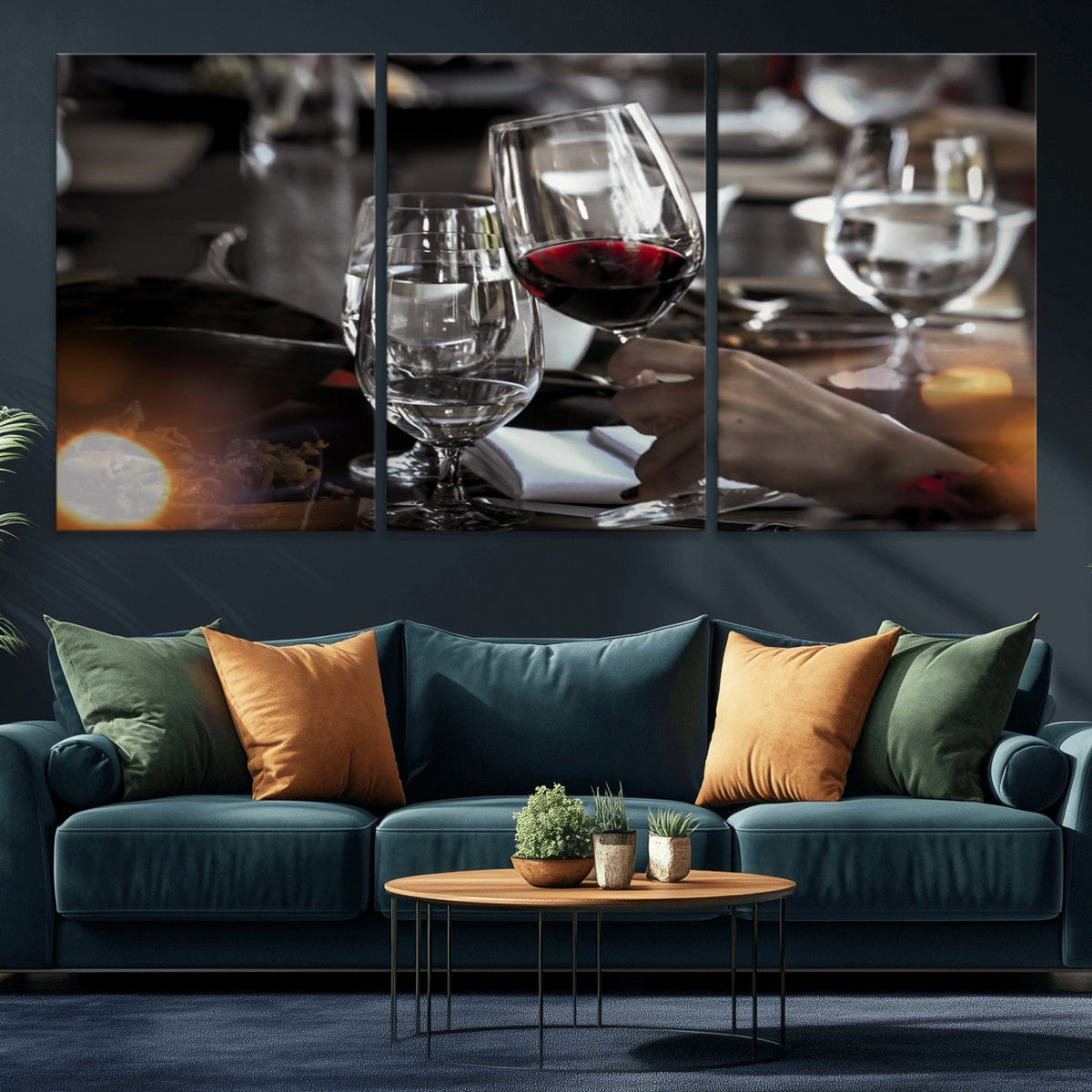 Red Wine and Glass Canvas Print