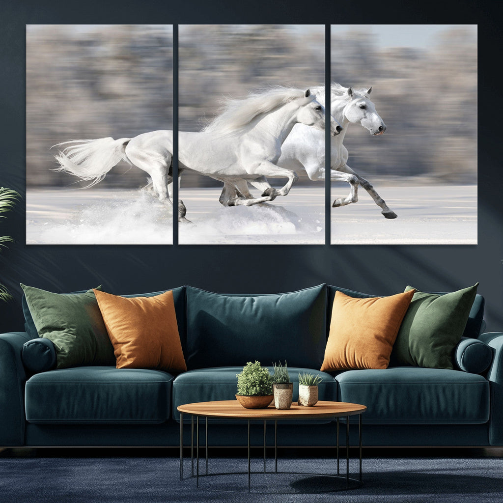 The White Horses Wall Art, Framed White Horses Wall Art